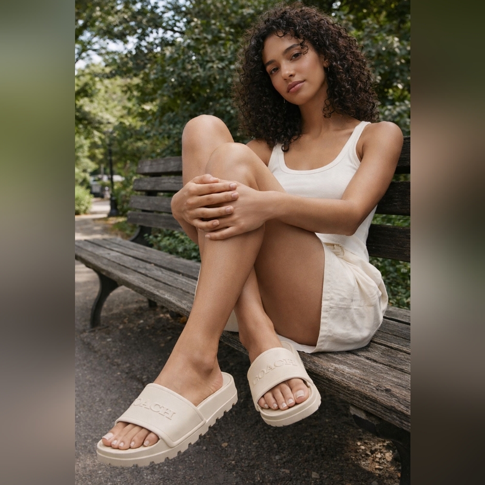 Coach Women's Slide Sandals - Picture 2 of 4